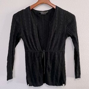 BCBGMaxAzria Y2K Black Cardigan Silk Blend